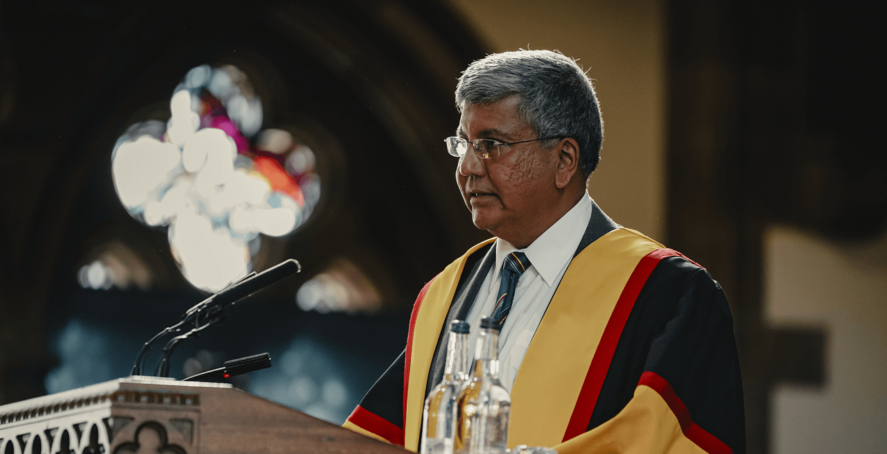 An RCPSG member in academical dress